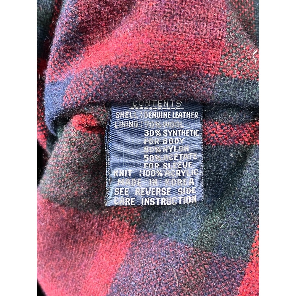 Gant Suede Bomber Jacket Mens 46 Brown Good Vintage Plaid Lined Korea - Picture 9 of 11